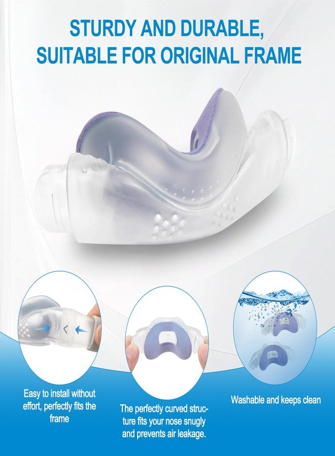 Medihealer 2 PCS N30i Nasal Cushion for AirTouch N30i (M),1 pc Soft Fabric Nasal Cushion& 1 pc Velvet-Lined CPAP Nasal Cushion for AirTouch N30i,Soft Fabric for All Seasons, Velvet-Lined for Fall/Winter(Purple) - Image 4